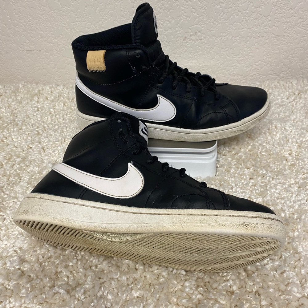 Nike Black and White Mid-Top Sneakers
